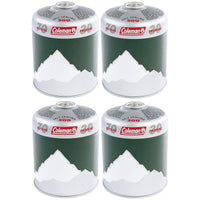 Coleman C500 Gas Cartridge Butane Propane Mix Self Sealing Screw Thread 4 Pack