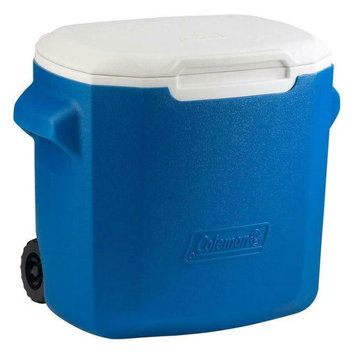 Coleman Cool Box 26 Litre Performance 28QT Wheeled Cooler in Blue Camping - UK Camping And Leisure