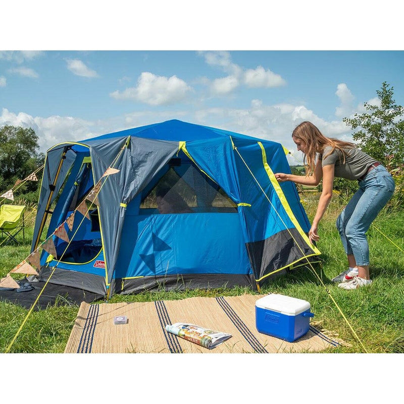 3 man tent uk Coleman OctaGo 3 Berth Blue Tent