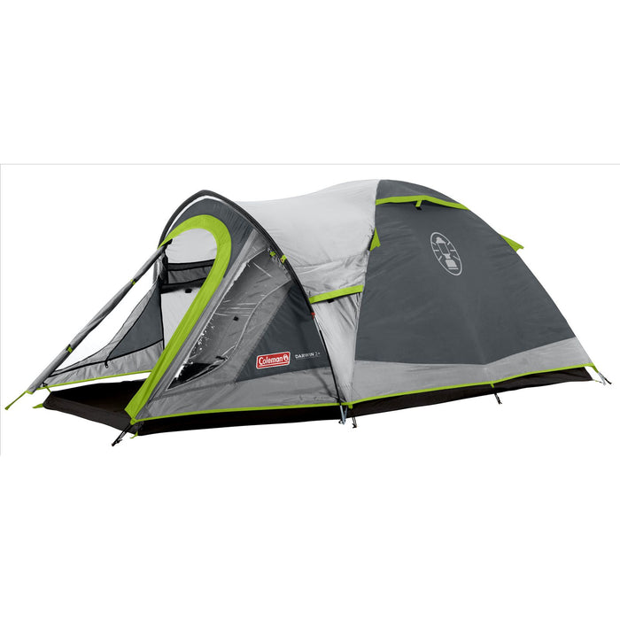 Coleman Tent 2 Person Darwin 2+ Grey Outdoors Camping Festival Dome - UK Camping And Leisure