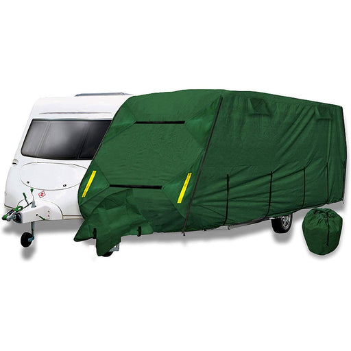 Coverpro Premium Breathable 4-Ply Full Green Caravan Cover Fits 14-17Ft Free Bag UK Camping And Leisure