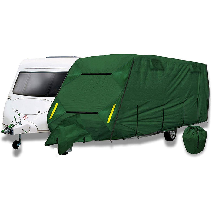 Coverpro Premium Breathable 4-Ply Full Green Caravan Cover Fits 17-19Ft Free Bag - UK Camping And Leisure