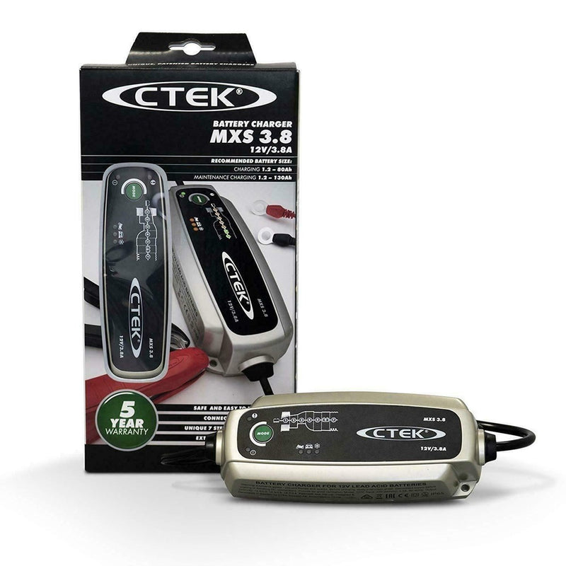 CTEK MXS 3.8 Battery Charger Charges & Maintains Car and Motorcycle Batteries CTEK - UK Camping And Leisure