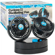 Cyclone II oscillating fan compact & quiet 12v car motorhome camper caravan Streetwize - UK Camping And Leisure