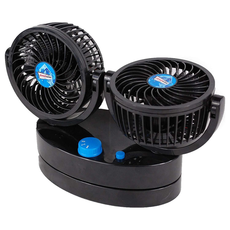 Cyclone II oscillating fan compact & quiet 12v car motorhome camper caravan Streetwize - UK Camping And Leisure