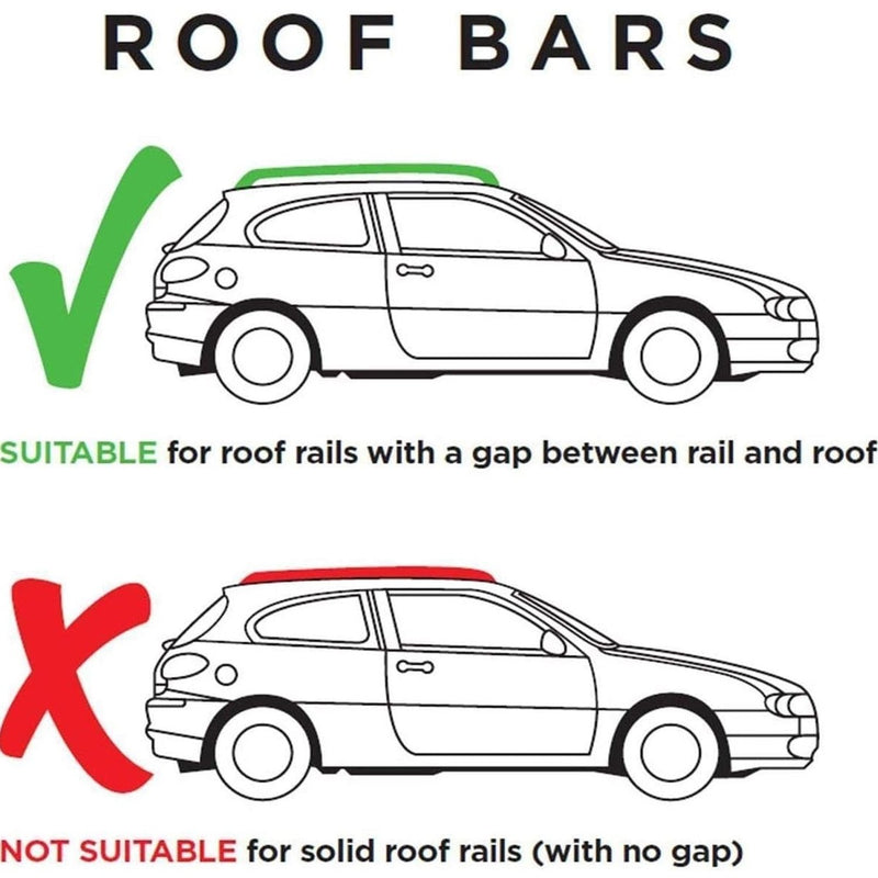 SUM-001 / SWRB3 Roof Bar Black Open Rail - Summit Shop