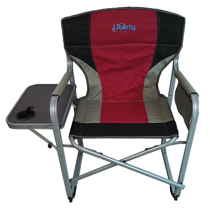 Liberty Magenta Directors Chair with Side Table Camping Caravan Liberty - UK Camping And Leisure