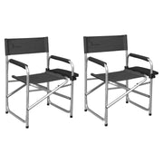 2x Isabella Directors Chair Dark Grey Caravan Garden Camping | touring caravan, camping chair