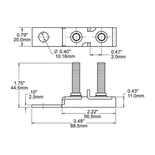 Blue Sea Terminal Fuse Block 2 Stud Blue Sea Systems - UK Camping And Leisure