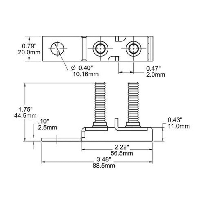 Blue Sea Terminal Fuse Block 2 Stud Blue Sea Systems - UK Camping And Leisure