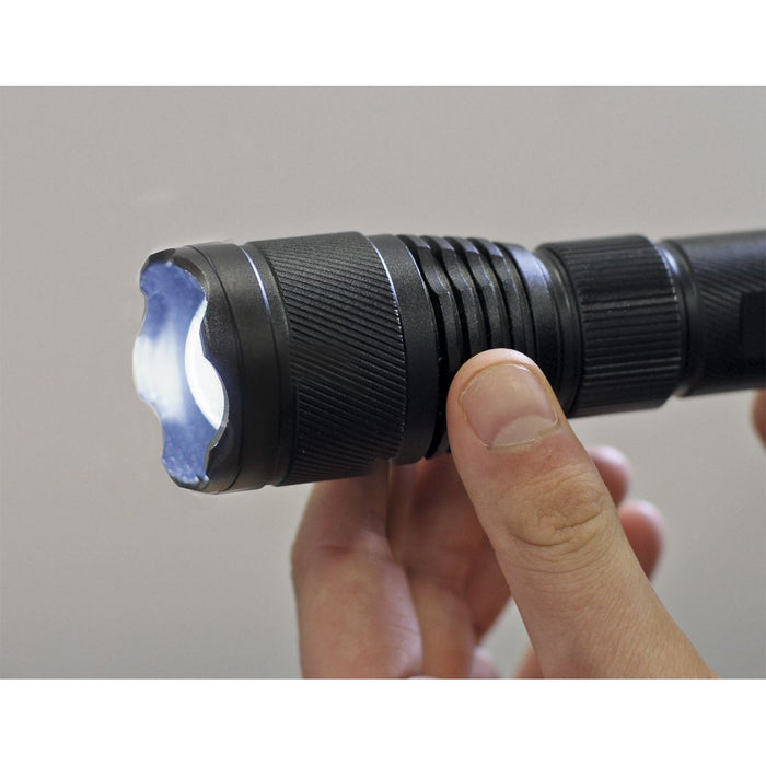 Sealey 10W Cree LED Rechargable USB Aluminium Torch Light Adjustable Focus Sealey - UK Camping And Leisure