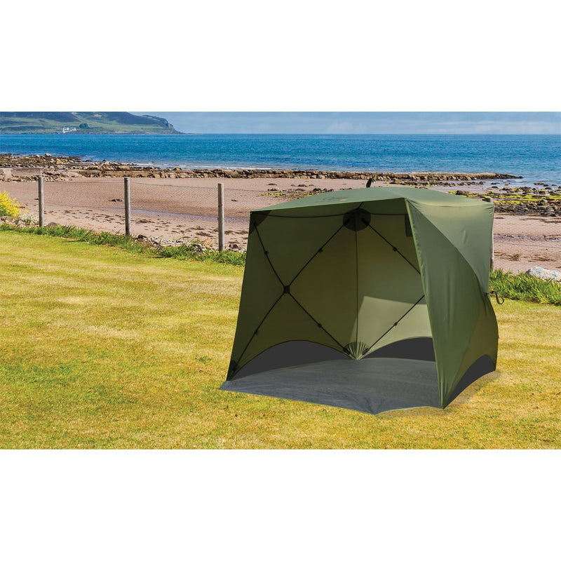 Quest Screen House 4 Mini pop up Gazebo Green Quest - UK Camping And Leisure