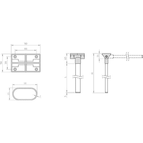 AG Baldacci Mini Aluminium Folding Table Leg (720mm)