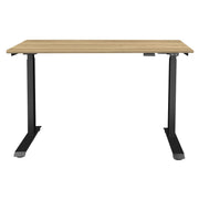 Dellonda Single Motor  Adjustable-Height Electric Sit/Stand Desk - Oak Desktop Dellonda - UK Camping And Leisure