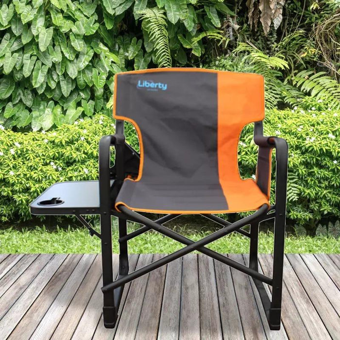 Liberty Director Chair Outdoor Camping Folding Side Table Orange Liberty - UK Camping And Leisure