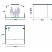 Kampa Traverse Low Drive Away Poled Campervan Awning 180-210 cm - View 2