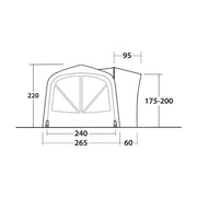Outwell Cross PowerAir Driveaway Awning Campervan 175-200cm Low - View 21