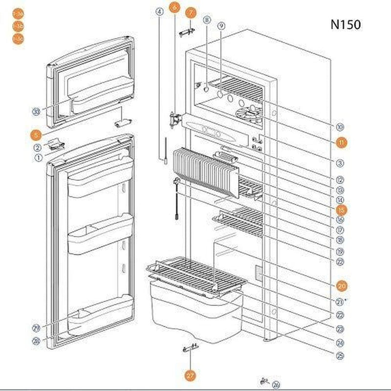 Thetford Fridge Shelf N80 Bottom 62303708 Thetford - UK Camping And Leisure