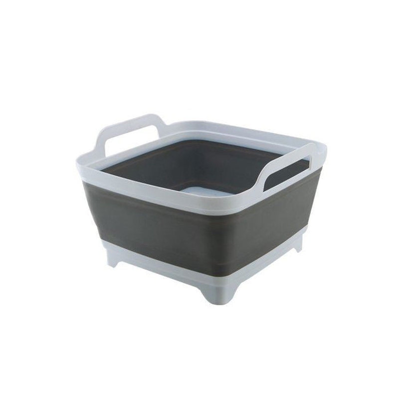 Via Mondo Collapsible Bowl With Drain Plug White/Grey | UK Camping and Leisure