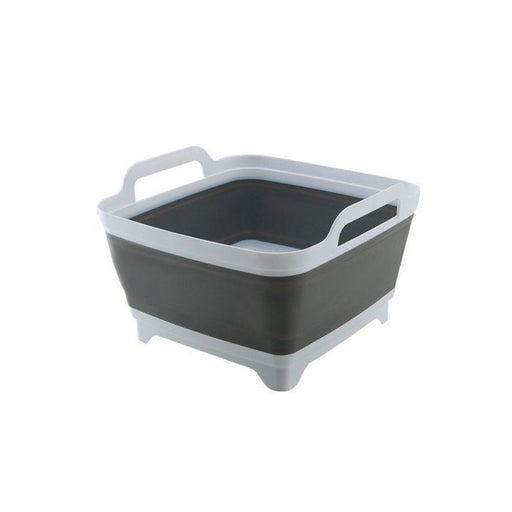 Via Mondo Collapsible Bowl With Drain Plug White/Grey | UK Camping and Leisure
