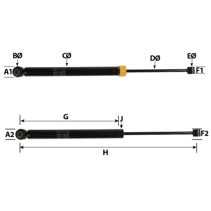 Alko 60 / 90s damper, Coupling/ Hitch Overrun Damper Stabilus, Maypole - View 2