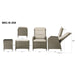 Dellonda Chester Rattan Wicker Outdoor Recliner Loungers & Table Set 5pc Dellonda - UK Camping And Leisure