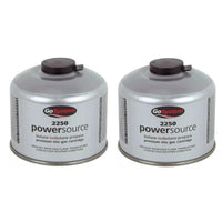 2x Go System PowerSource Butane Propane Threaded Gas Canister - 220g