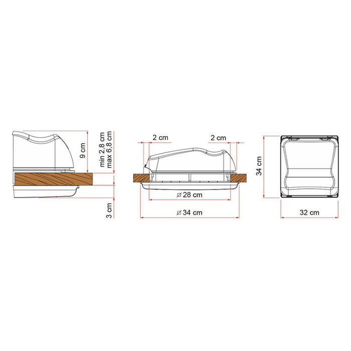 Fiamma Rooflight Vent 28 F Crystal Fiamma - UK Camping And Leisure