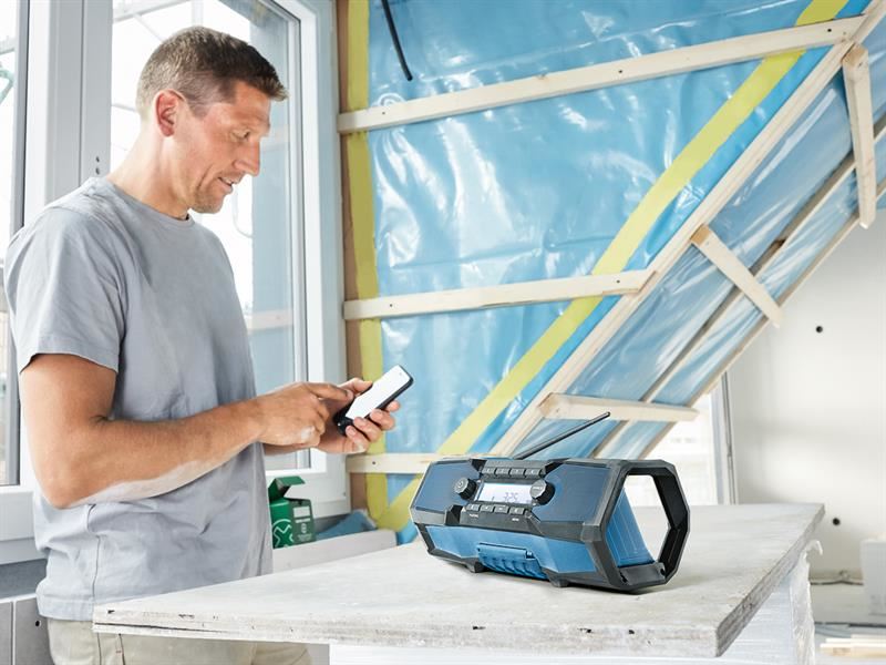 Bosch GPB 18V-2 C Professional Bluetooth Radio 240V & Li-ion Bare Unit Bosch - UK Camping And Leisure