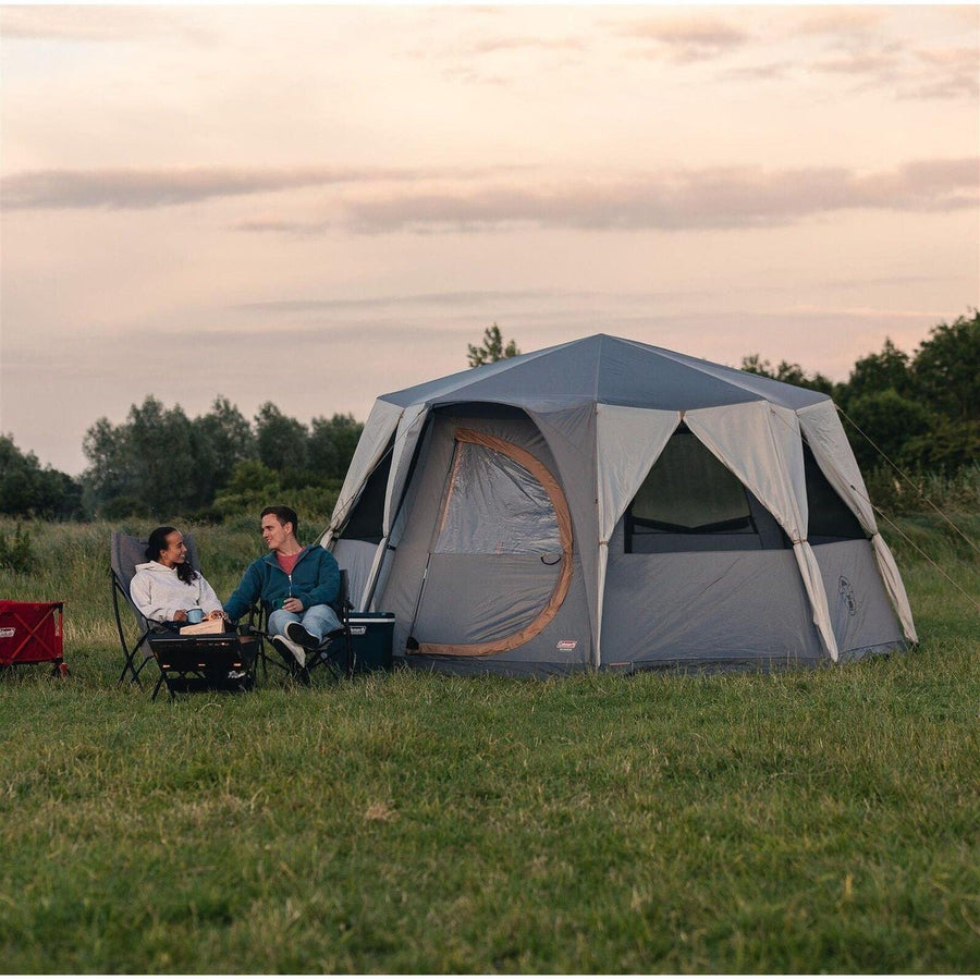 Coleman Cortes Octagon 8 Tent Grey Camping Family Festivals Glamping Coleman - UK Camping And Leisure