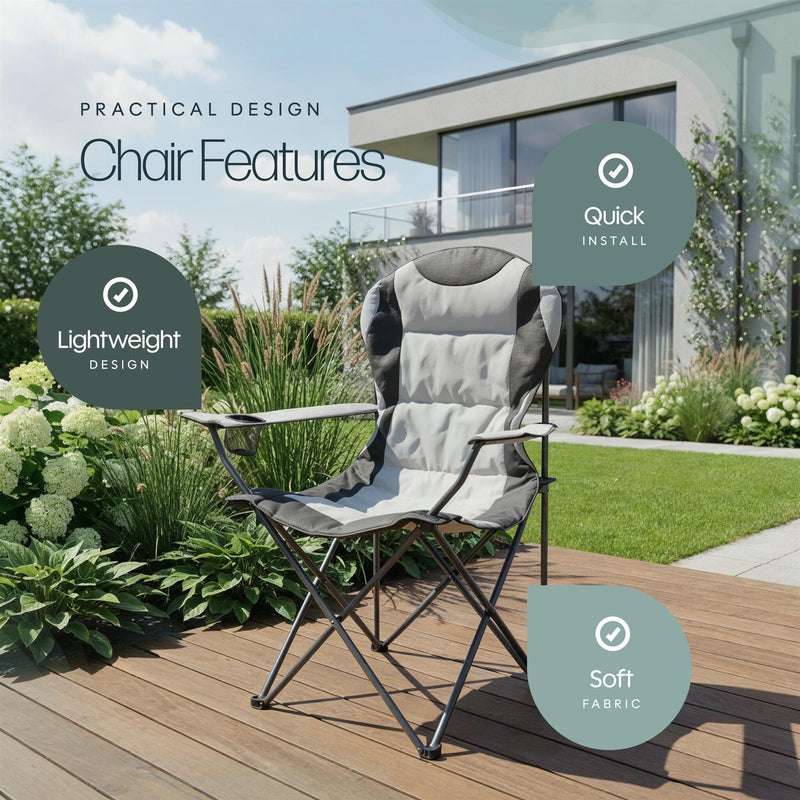 Leisurewize High Back Folding Camping Chair | folding chair