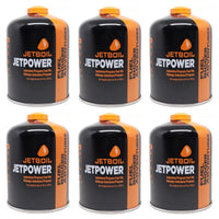 6x Jetboil JetPower Butane Gas Fuel 450g Canister