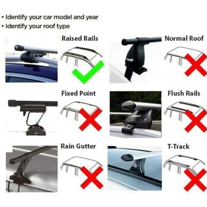 SUP-830D Premium Vehicle Specific Railing Roof Bars - Steel, Locking, Set of 2 - View 6