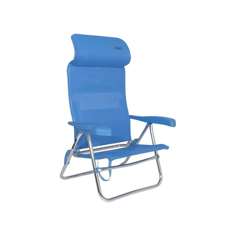 Crespo Beach Chair AL/205 Compact Blue Crespo - UK Camping And Leisure