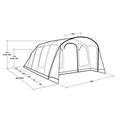 Outwell Colorado 6 Air 6 Berth Four Room Tunnel Tent - View 8