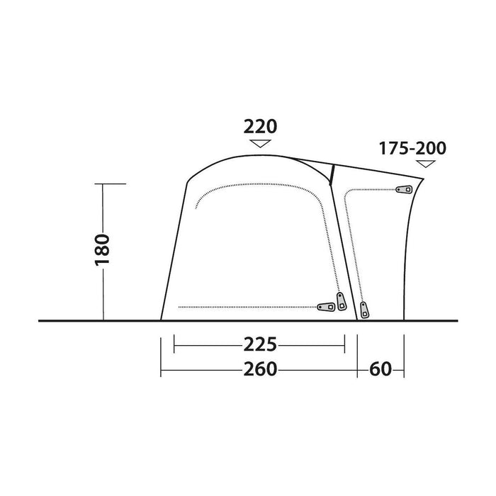 Outwell Bremburg Air Drive-Away Campervan Air Awning 175-200cm Outwell - UK Camping And Leisure