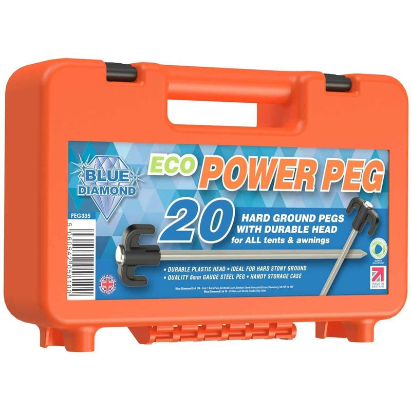 Blue Diamond Eco Power Pegs (Case Of 20) Blue Diamond - UK Camping And Leisure
