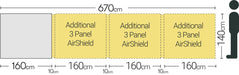 Quest Falcon Pro AirShield 160 Windbreak(1 panel - mid grey) Quest Leisure - UK Camping And Leisure