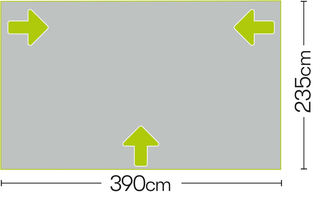 Quest Falcon Pro 390 Poled Porch Caravan Awning Grey Quest Leisure - UK Camping And Leisure