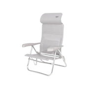 Crespo Beach Chair AL/205 Compact Light Grey Crespo - UK Camping And Leisure