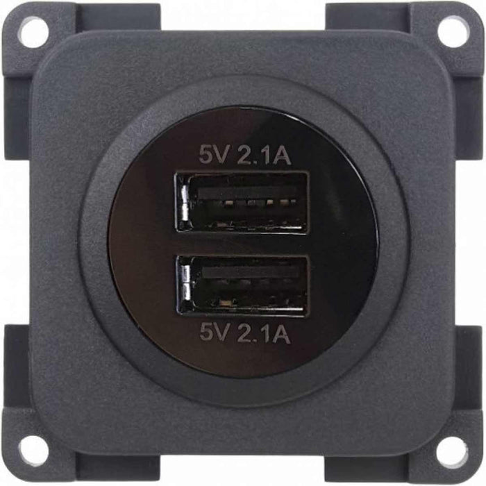 Sargent Double USB in CBE (2 x 2.1Amp) Sargent - UK Camping And Leisure