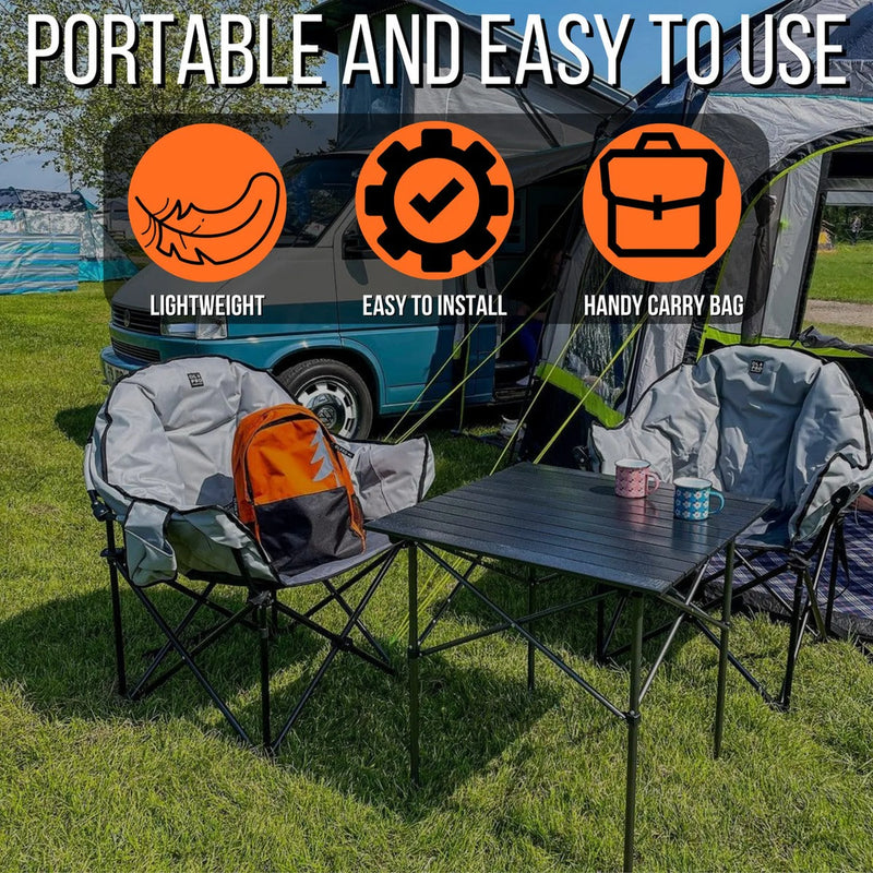 Olpro Folding Camp Table - Portable 70cm Aluminium Design
