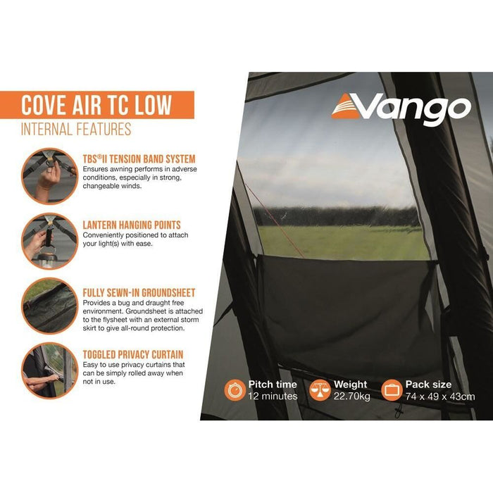 Vango Cove Air TC Low Drive Away Awning  (180 - 210cm) Campervan