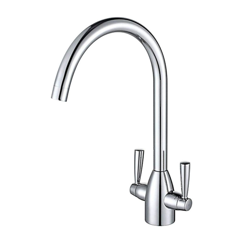 AG Fornham Twin Lever Kitchen / Galley Monoblock Mixer Tap Chrome AG - UK Camping And Leisure