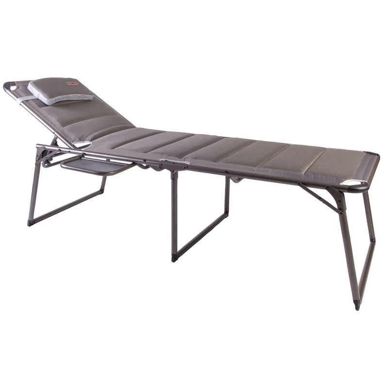 Quest Naples Pro Lounge bed with side table Quest - UK Camping And Leisure