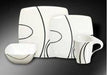 Flamefield Zen Square 16 Piece Camping Caravan Melamine Dinner Set ZN0116 Flamefield - UK Camping And Leisure