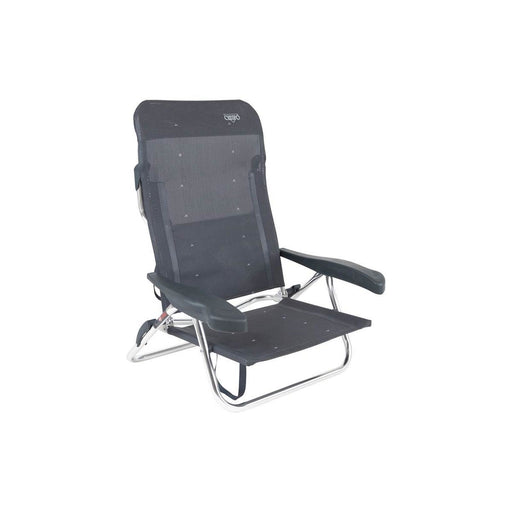 Crespo Beach Chair AL/221 Dark Grey Crespo - UK Camping And Leisure
