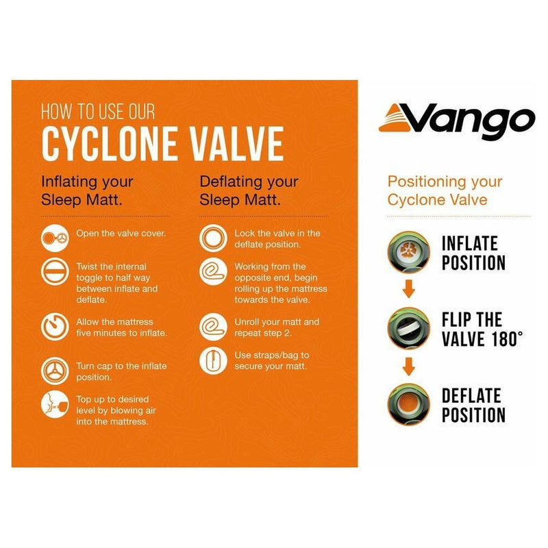 Vango Comfort 7.5 Single Self inflating Sleep Mat Single Artichoke Vango - UK Camping And Leisure