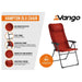 Vango Hampton DLX Lightweight Folding 7 Position Recline Camping Chair Vango - UK Camping And Leisure