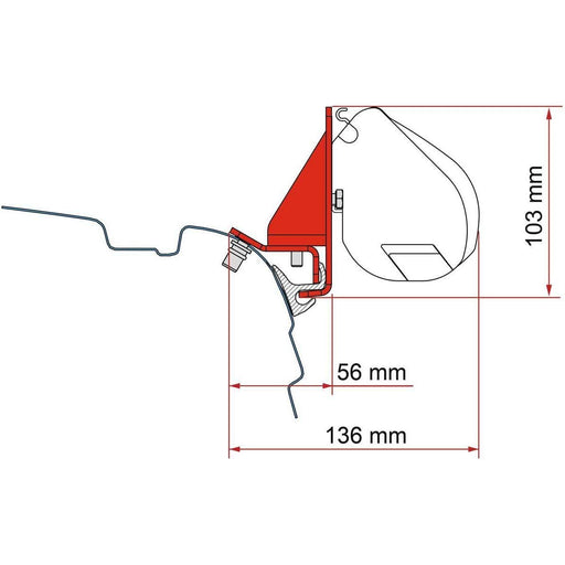 Fiamma F35 Kit for VW T5/T6: Compatible with Combi Rail Bracket Brandrup Fiamma - UK Camping And Leisure